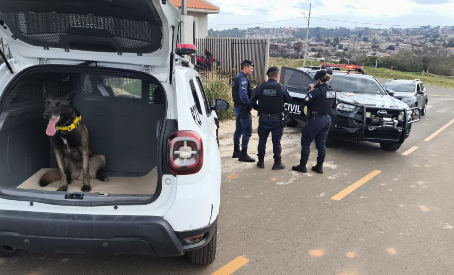 PCPR e GM prendem homem em flagrante por tráfico de drogas e porte de arma de fogo em Ponta Grossa