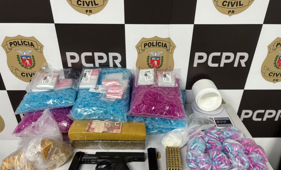 PCPR prende homem em flagrante por tráfico de drogas e posse ilegal de arma em Almirante Tamandaré
