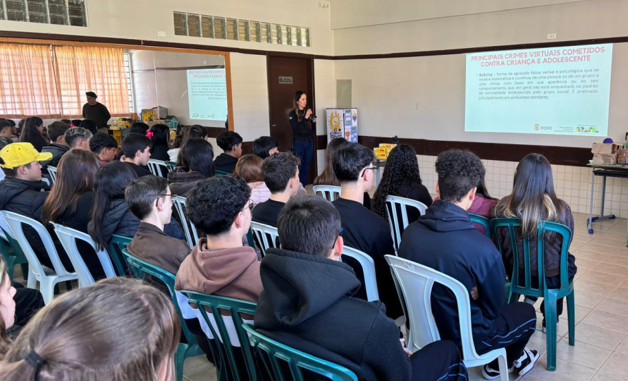 PCPR leva palestra sobre cyberbullying a estudantes em Bocaiúva do Sul