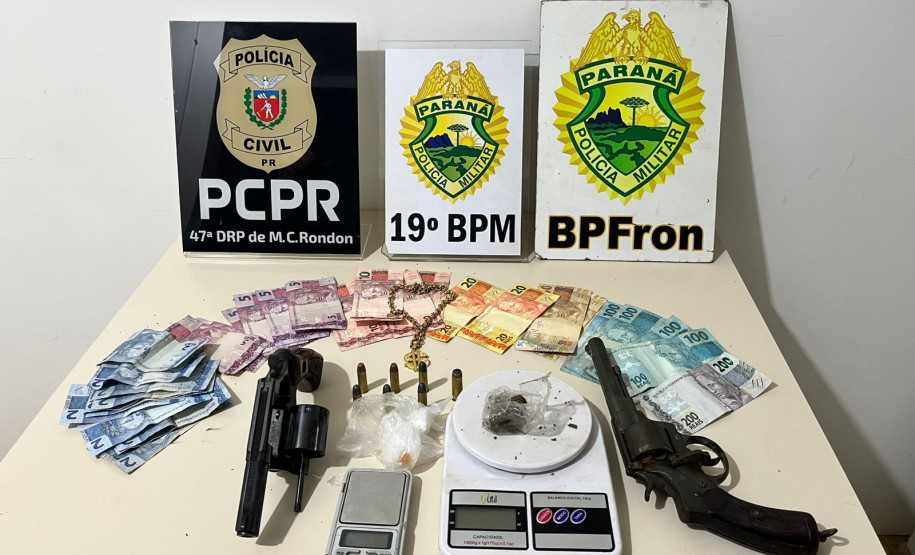 PCPR e PMPR prendem homem por tráfico de drogas, posse ilegal de arma de fogo e fraude processual em Marechal Cândido Rondon