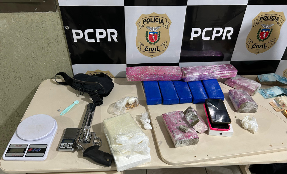 PCPR apreende mais de 7 quilos de drogas e uma arma de fogo durante ação em Nova Esperança