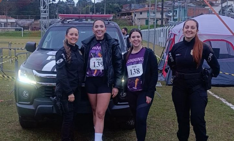 PCPR realiza segurança durante a corrida do combate a violência da mulher em Bocaiúva do Sul
