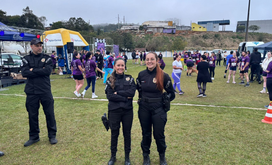 PCPR realiza segurança durante a corrida do combate a violência da mulher em Bocaiúva do Sul