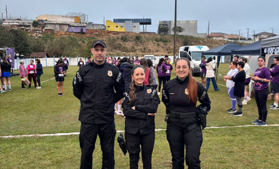 PCPR realiza segurança durante a corrida do combate a violência da mulher em Bocaiúva do Sul