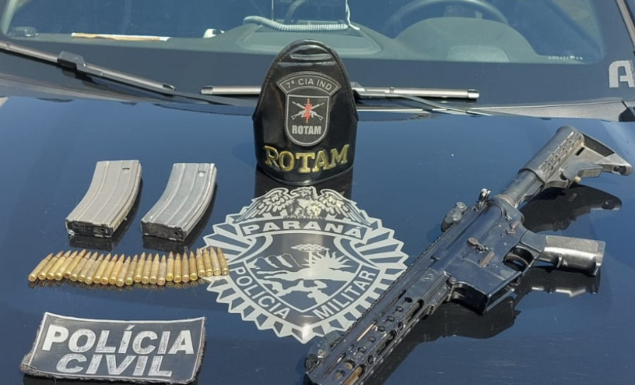 PCPR, PMPR e GCM apreendem fuzil durante ação em Arapongas