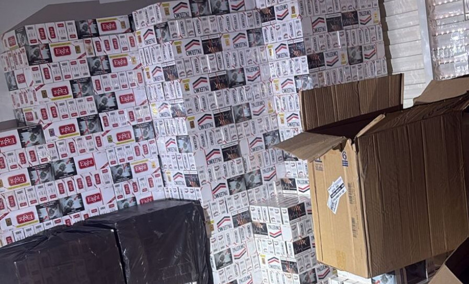 PCPR, PMPR e PMMS prendem homem em flagrante por contrabando de cigarros em Diamante do Norte