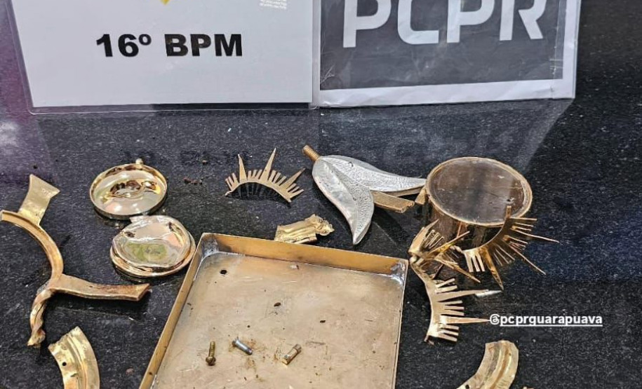 PCPR e PMPR recuperam objetos furtados em santuário de Guarapuava