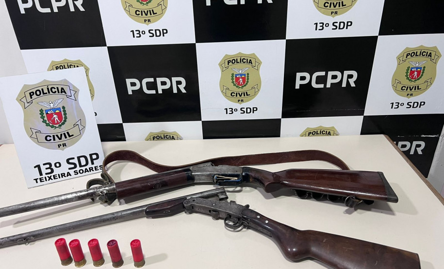 PCPR apreende armas de fogo em Teixeira Soares