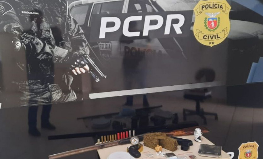PCPR prende dois homens e apreende armas e drogas em Arapoti