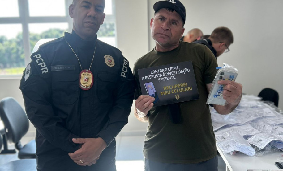 PCPR promove devolução de 600 celulares recuperados em Curitiba e Cascavel