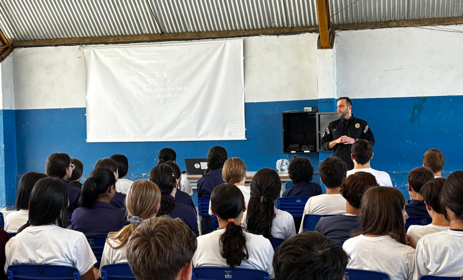 PCPR realiza palestra em Colégio Cívico-Militar de Palmeira