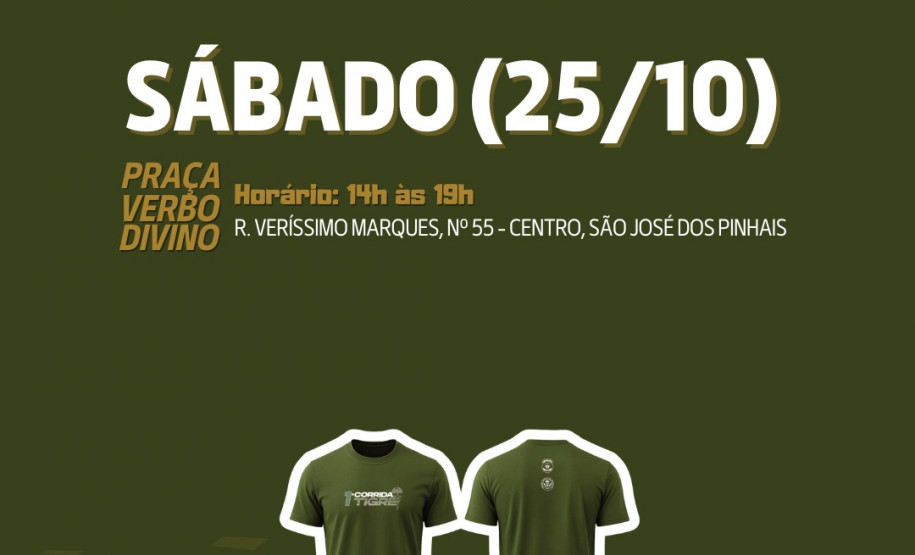 Faltam dois dias para a 1ª Corrida Tigre da PCPR: confira percurso e retirada de kits