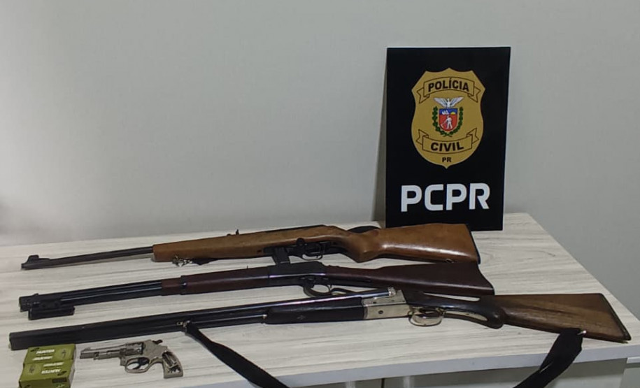 PCPR prende homem em flagrante por posse ilegal de arma de fogo e apreende 4 armas em Rondon