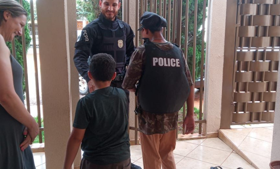 PCPR realiza sonho de menino com visita especial em Iretama