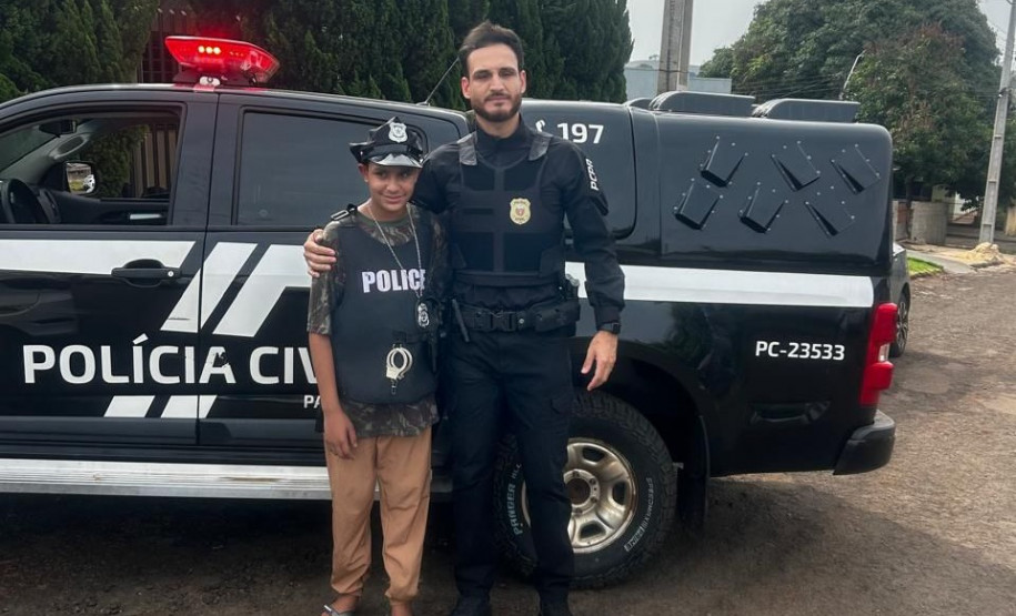 PCPR realiza sonho de menino com visita especial em Iretama