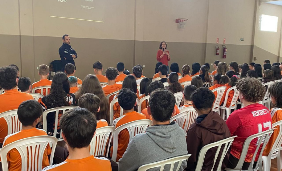 PCPR realiza palestra sobre combate à criminalidade em uma escola em Palmeira