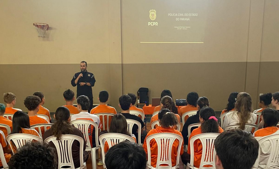 PCPR realiza palestra sobre combate à criminalidade em uma escola em Palmeira
