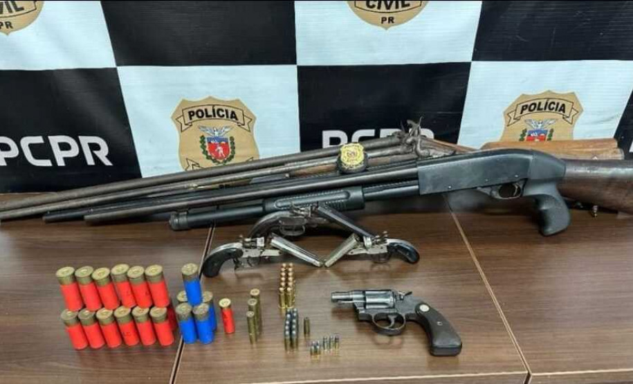PCPR prende três homens em flagrante por posse ilegal de arma de fogo em Campo Largo