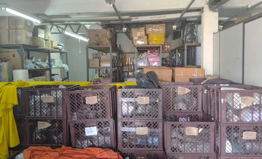 PCPR apreende materiais que seriam utilizados na falsificação de bonés em Apucarana