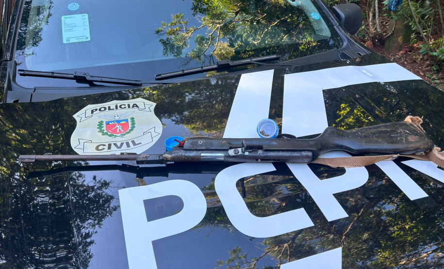 PCPR e PMPR prendem homem em flagrante e apreende arma de fogo durante ação em Congonhinhas