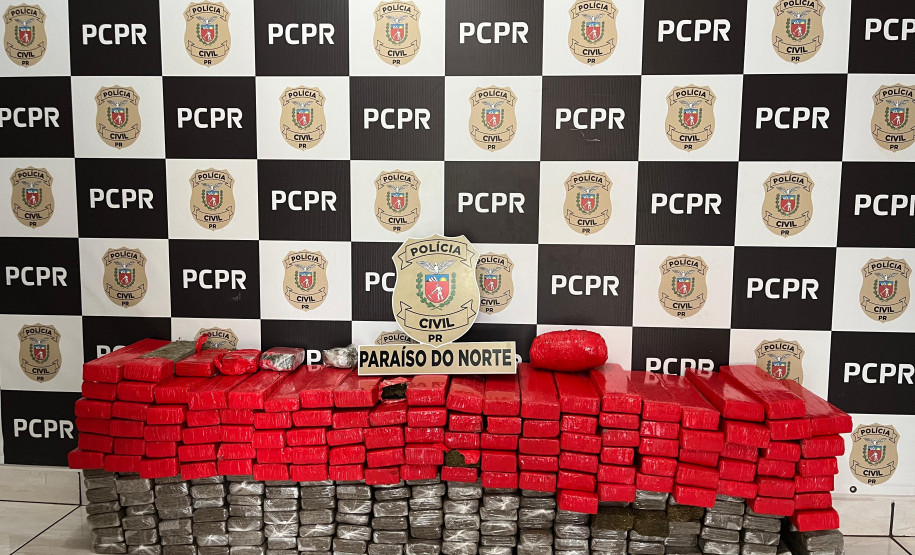 PCPR apreende 172,1 quilos de maconha e prende homem em flagrante em Paraíso do Norte