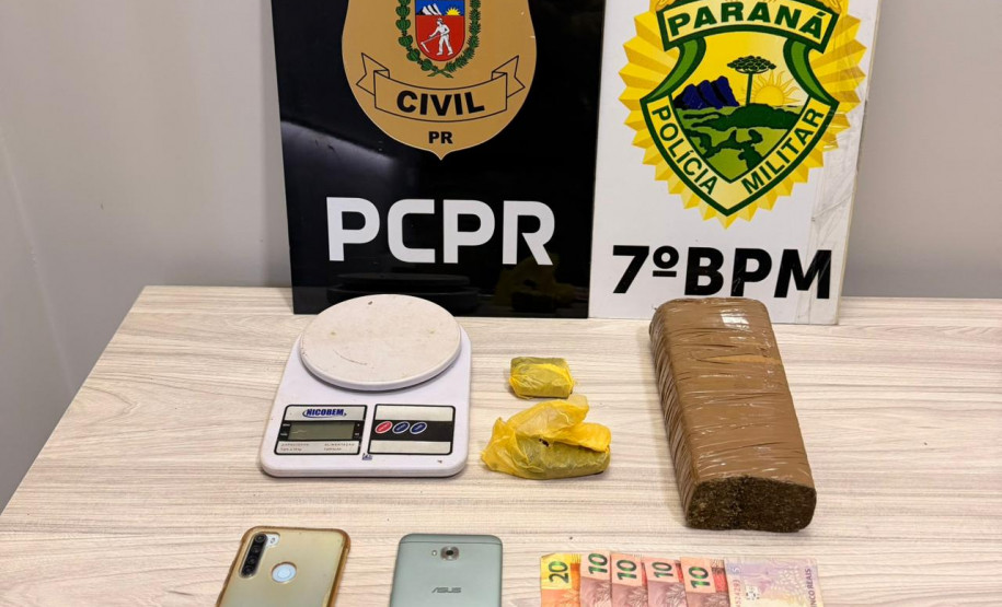 PCPR e PMPR prendem casal em flagrante durante operação contra o tráfico de drogas em Tapira