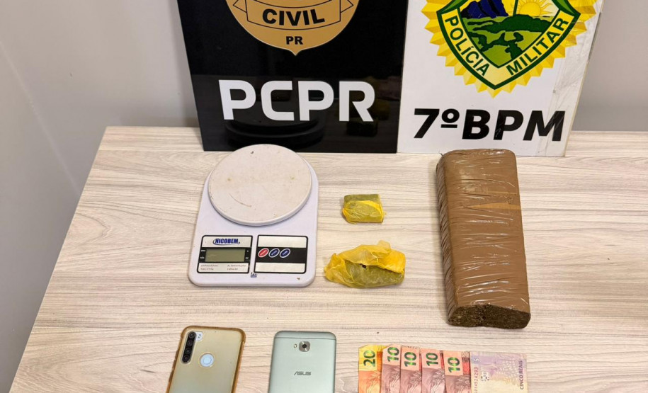 PCPR e PMPR prendem casal em flagrante durante operação contra o tráfico de drogas em Tapira
