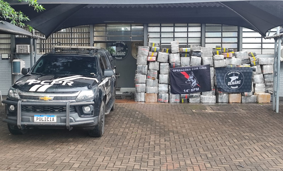 PCPR e PMPR apreendem mais de 4 toneladas de maconha em São Miguel do Iguaçu