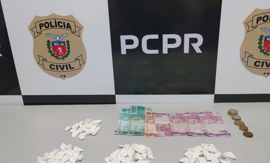 PCPR prende homem por tráfico de drogas e apreende porções de cocaína em Rio Branco do Sul