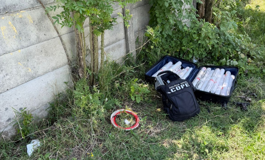 PCPR apreende cerca de 30 quilos de explosivos e armas de fogo em Piraquara