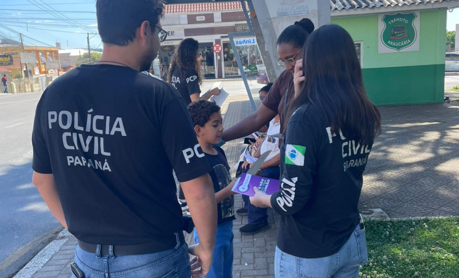PCPR participa de palestra em campanha de enfrentamento à violência doméstica Araucária