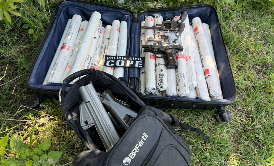 PCPR apreende cerca de 30 quilos de explosivos e armas de fogo em Piraquara