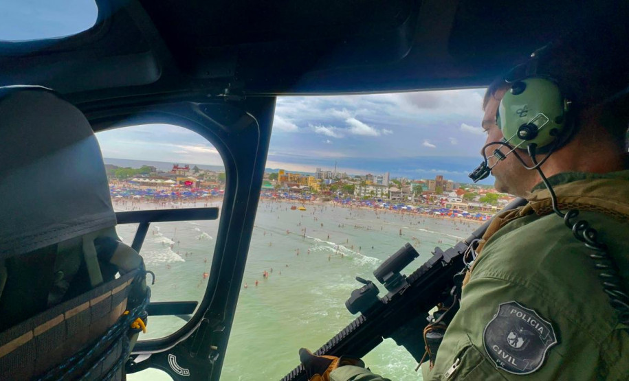 PCPR faz voos de polícia judiciária no Litoral do Estado durante o Verão Maior Paraná