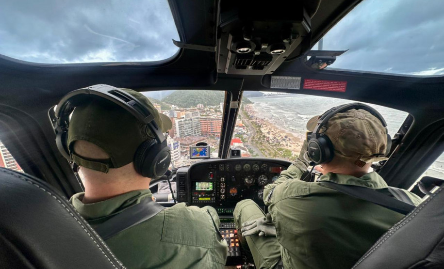 PCPR faz voos de polícia judiciária no Litoral do Estado durante o Verão Maior Paraná