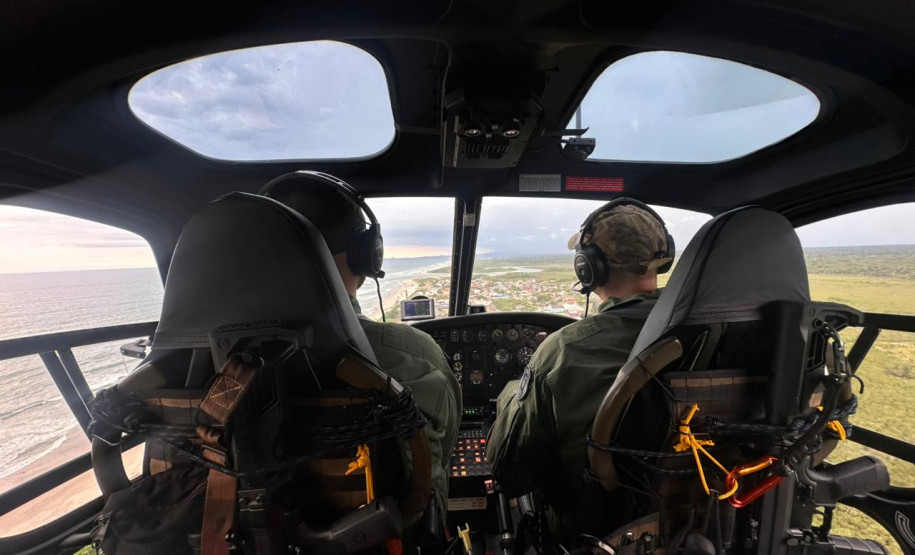 PCPR faz voos de polícia judiciária no Litoral do Estado durante o Verão Maior Paraná