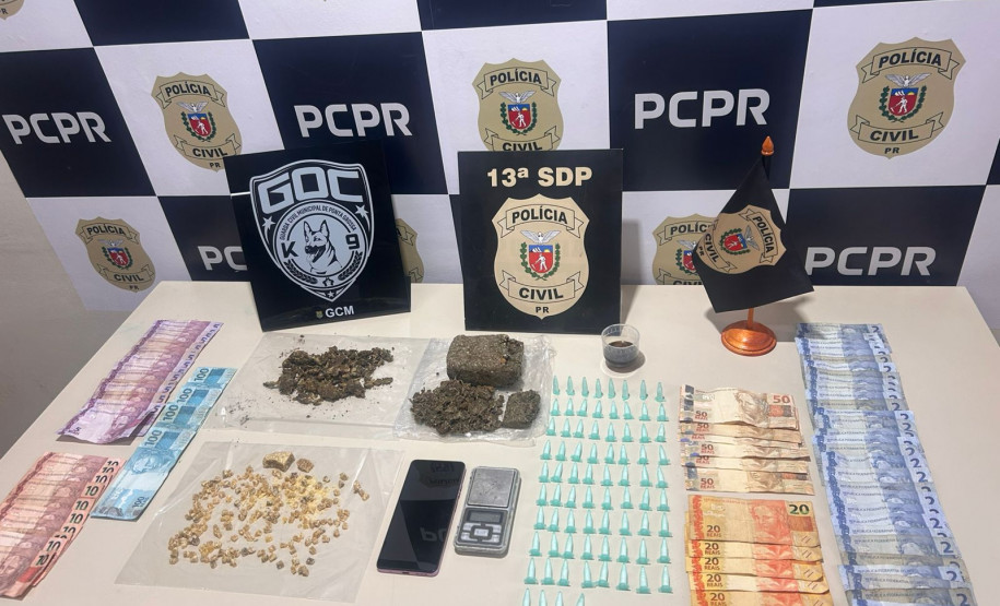 PCPR e GCM prendem em casal em flagrante por tráfico de drogas em Ponta Grossa