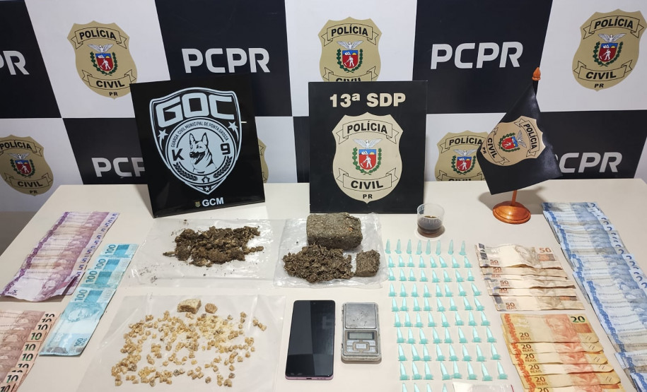 PCPR e GCM prendem em casal em flagrante por tráfico de drogas em Ponta Grossa