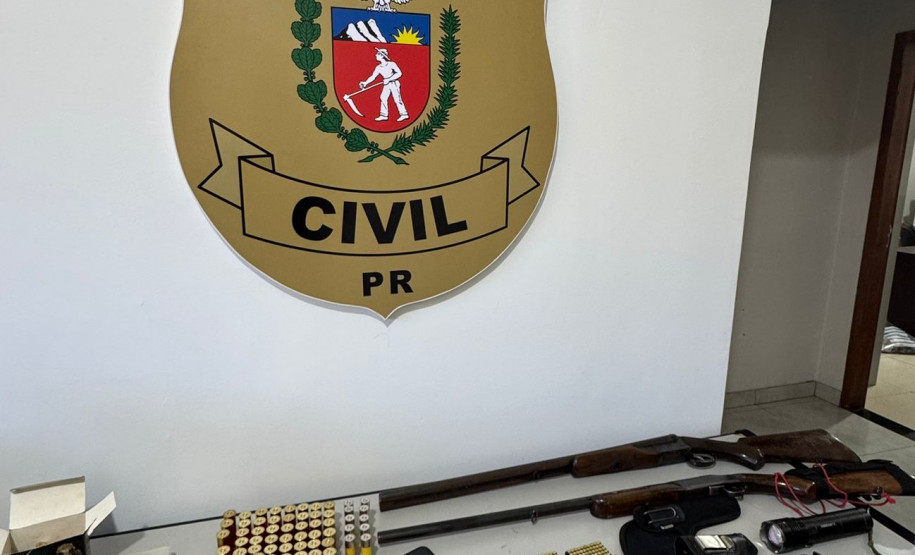 PCPR e PMPR prendem dois homens em flagrante e apreendem itens de caça ilegal durante operação em Terra Boa