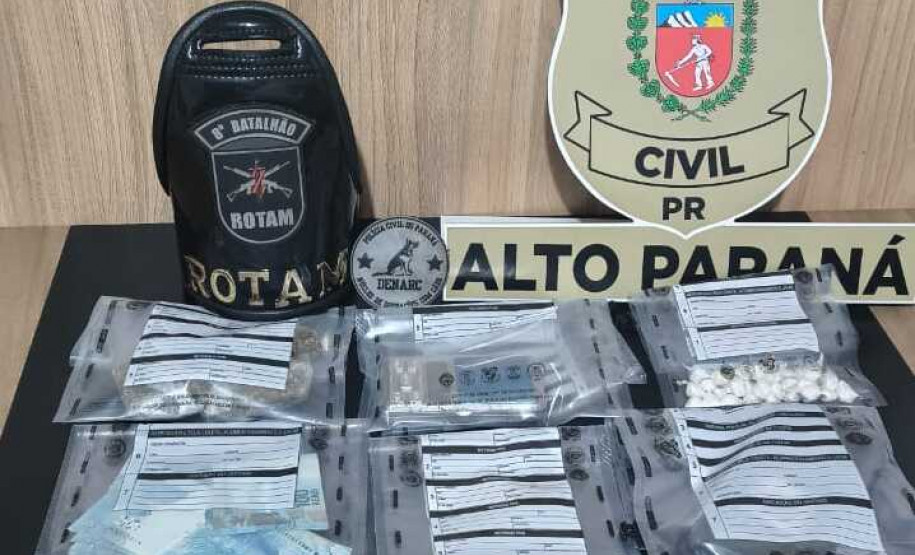 PCPR e PMPR prendem homem em flagrante por tráfico de drogas em Alto Paraná