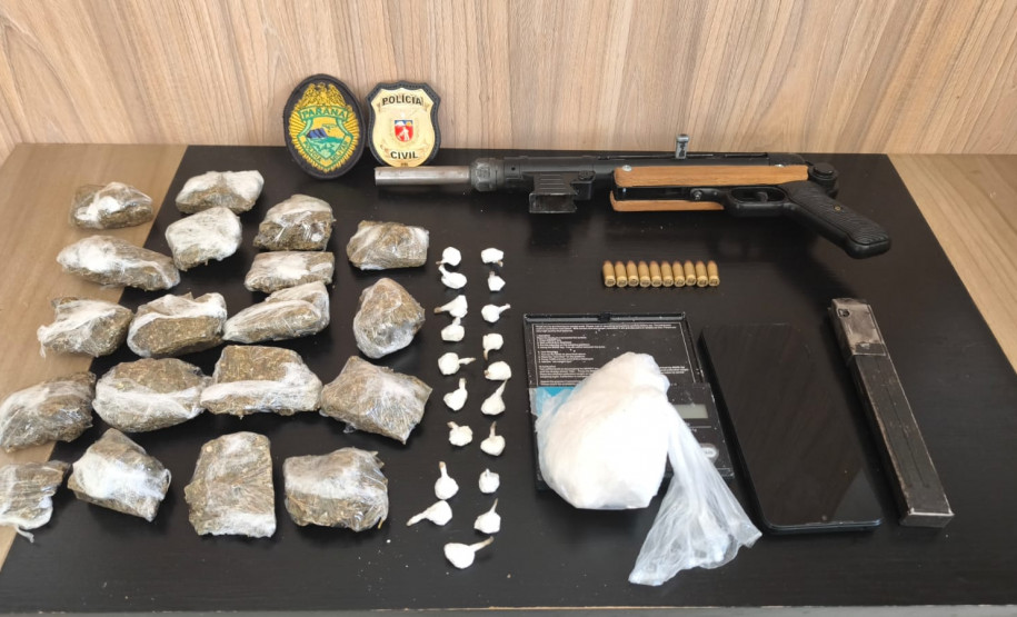PCPR e PMPR prendem homem por tráfico e porte ilegal de arma de fogo em Alto Paraná