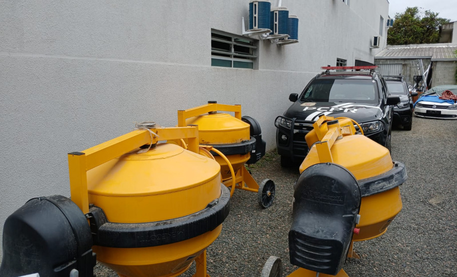 PCPR recupera diversas betoneiras e equipamentos de construção em Campo Largo