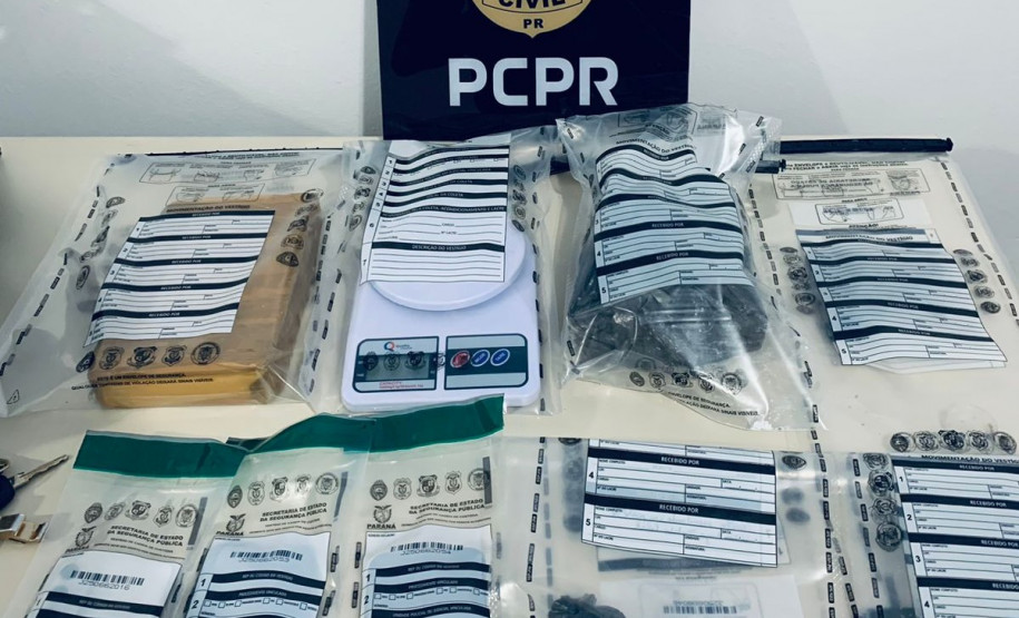PCPR prende dois homens e apreende adolescente por tráfico de drogas em São Mateus do Sul