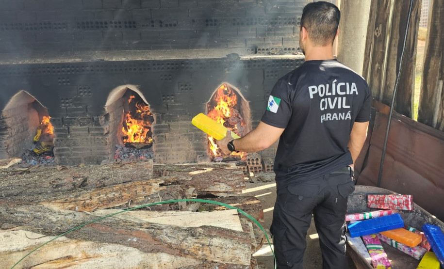 PCPR incinera aproximadamente três toneladas de drogas em São José dos Pinhais