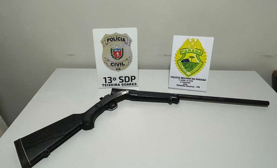 PCPR e PMPR apreendem arma de fogo durante investigação de maus-tratos contra um gato em Fernandes Pinheiro