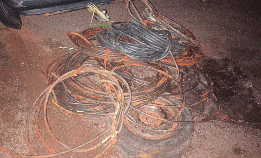 PCPR prende 10 pessoas em flagrante por furto de cabos de cobre em Toledo