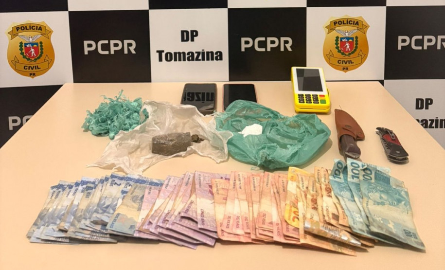 PCPR prende homem e mulher por tráfico de drogas e associação ao tráfico de drogas em Pinhalão
