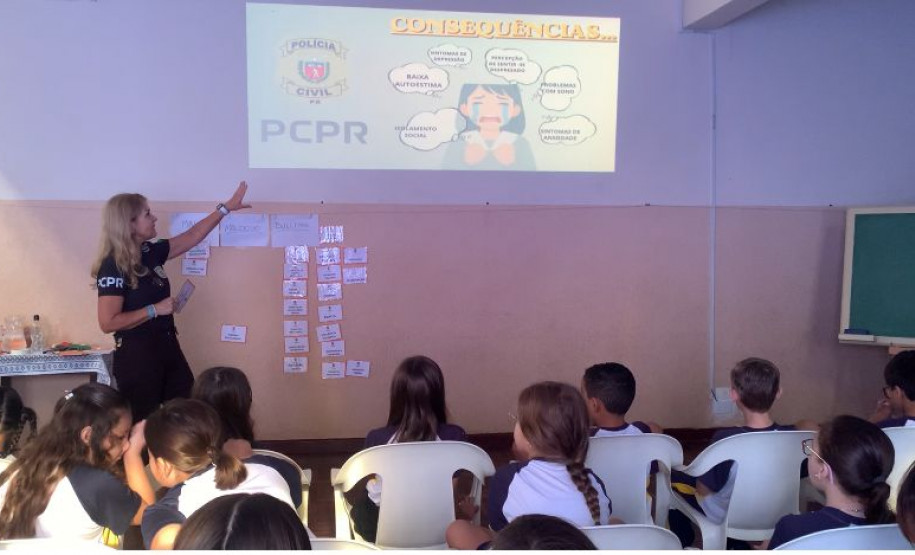 PCPR realiza palestra sobre bullying e segurança digital em escola de Londrina