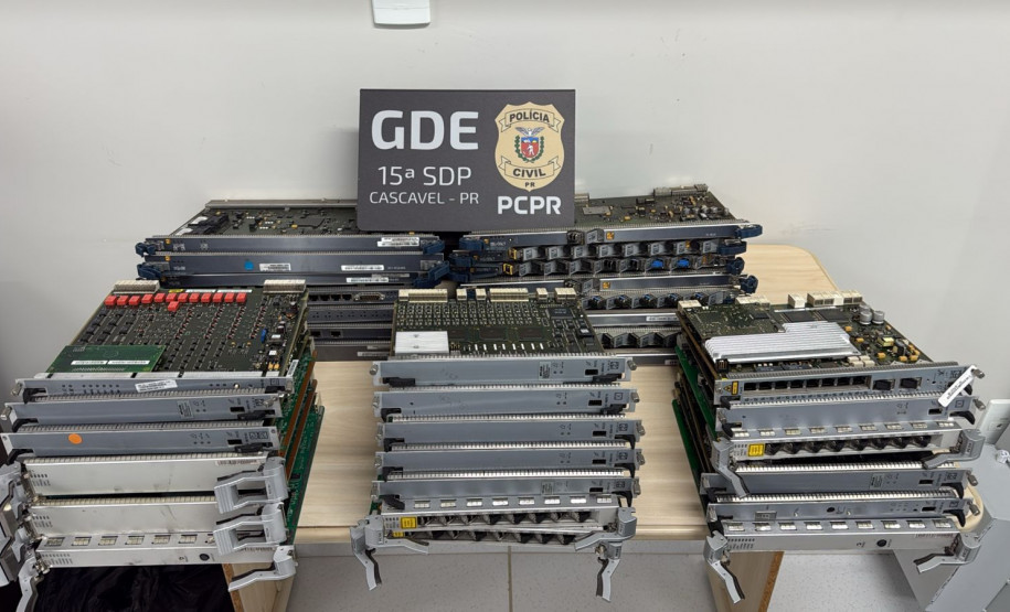 PCPR recupera equipamentos de informática objetos furto em Cascavel