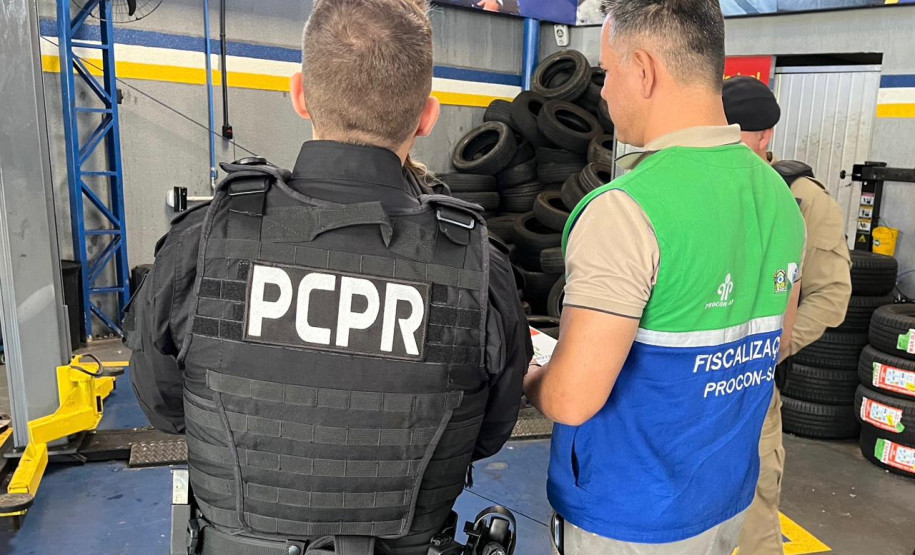 PCPR e PROCON interditam unidades de empresa de pneus suspeita por praticas abusivas contra consumidores