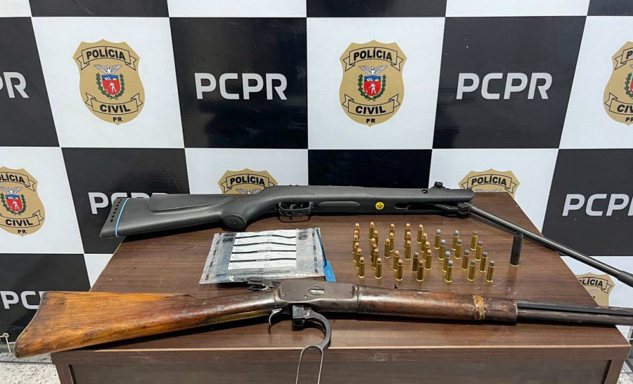 PCPR prende casal em flagrante por posse irregular de arma de fogo em Cantagalo